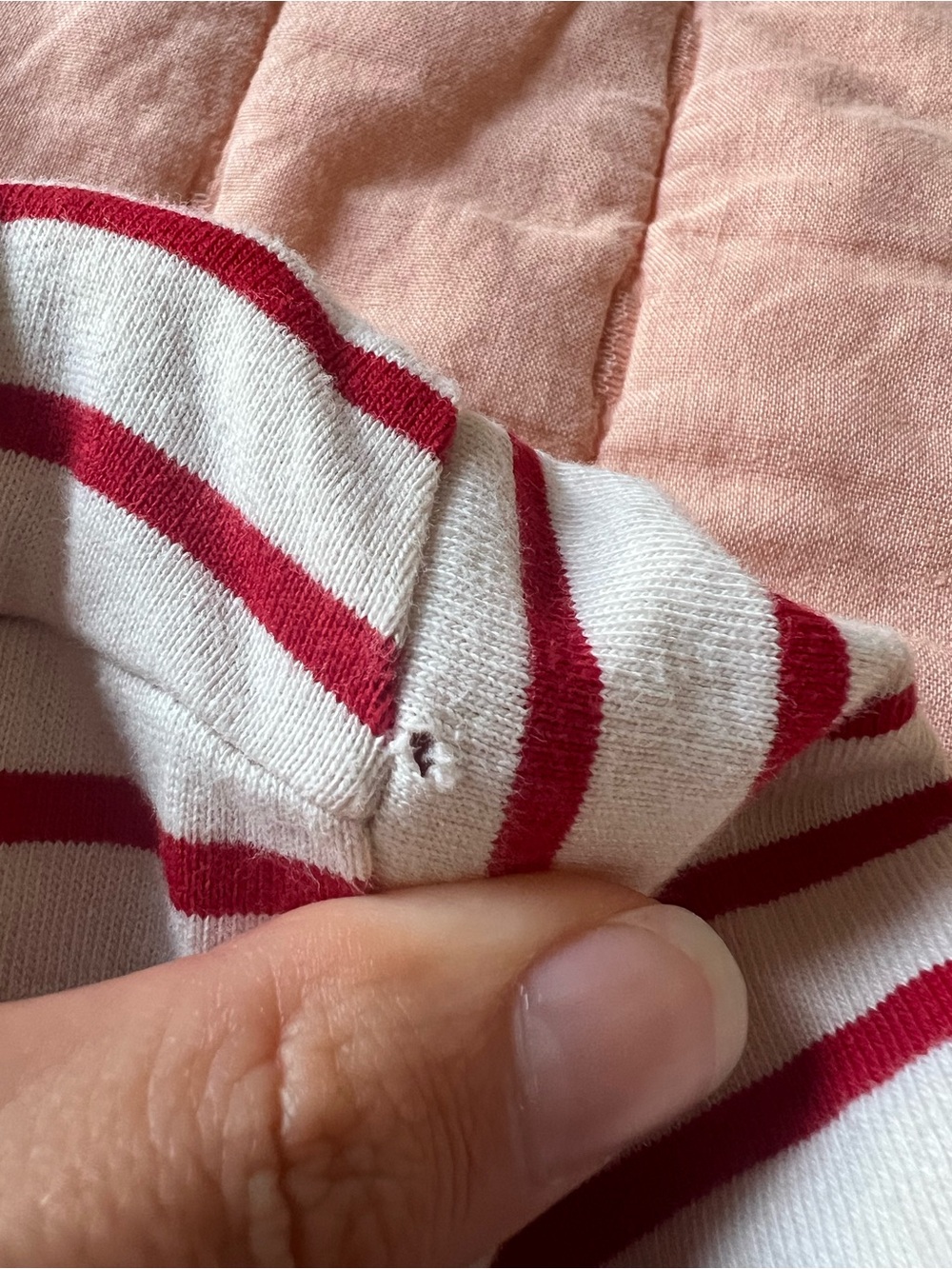 J. Crew White Long Sleeve Boatneck Tee Red Stripes 100% Cotton Preppy Size XL - Picture 8 of 8